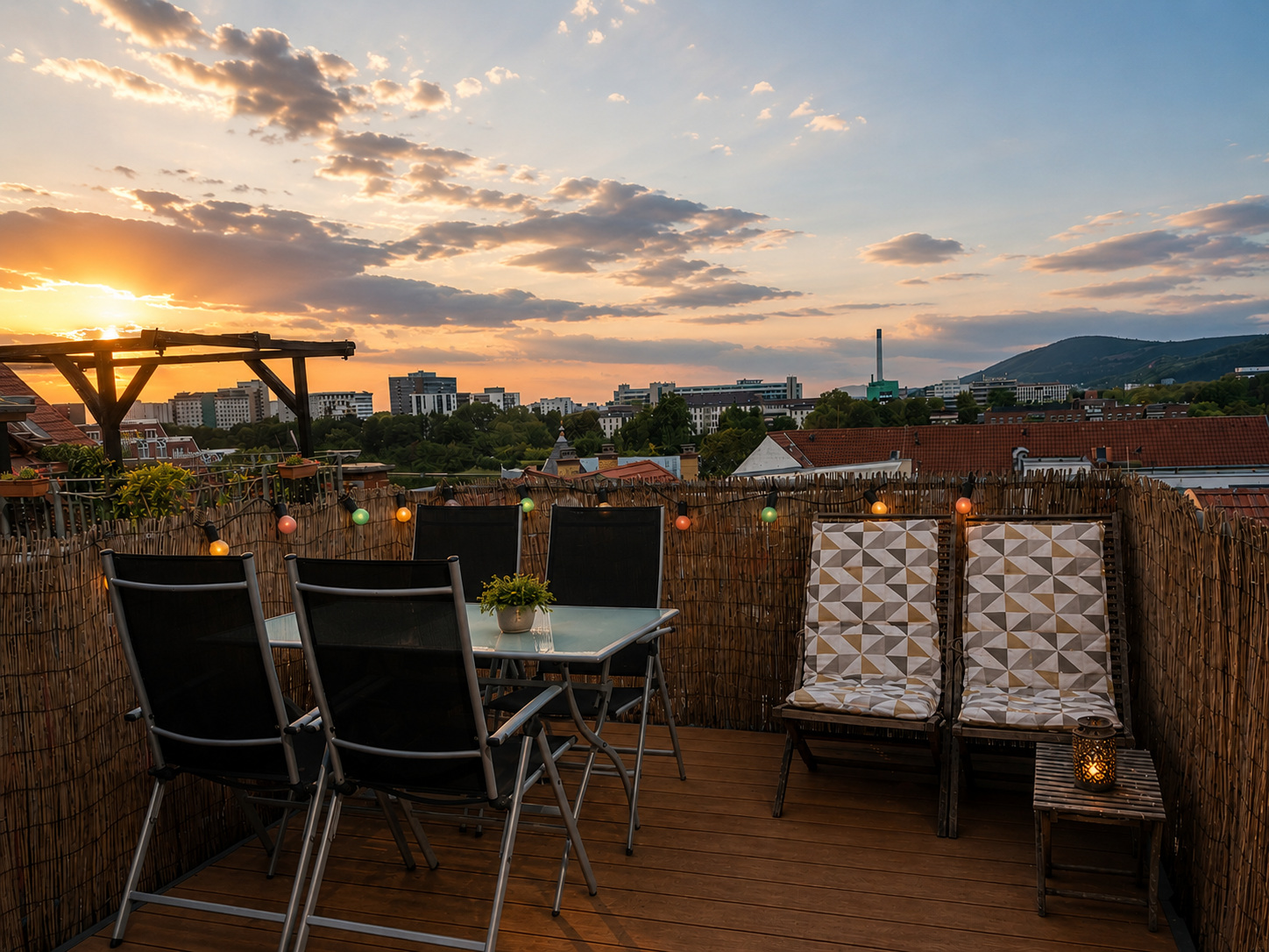 Actual photo: Private rooftop terrace